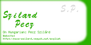 szilard pecz business card