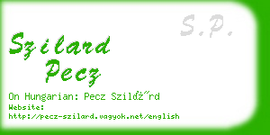 szilard pecz business card